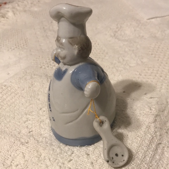 Dinner bell chef “come and get it” porcelain Art Deco Home Kitchen - Picture 2 of 6